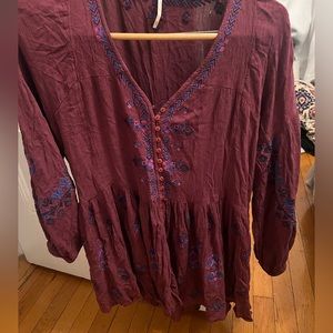 Free people bohemian long shirt/dress